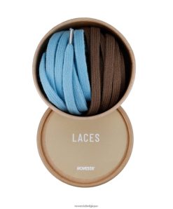 lacets coton 40 marron/09 sky bl HNJ8BP310 Novesta accessoires