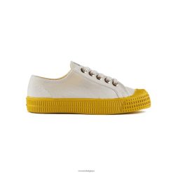 s.m.kid 10 blanc/823 jaune HNJ8BP269 Novesta chaussures végétaliennes