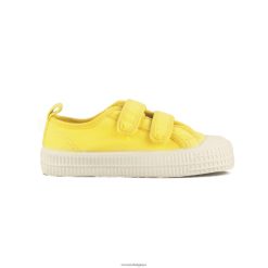 s.m.kid velcro 68 jaune HNJ8BP265 Novesta chaussures végétaliennes